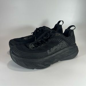 HOKA ONE ONE BONDI 6 ‘Triple Black’ SIZE WOMENS 8